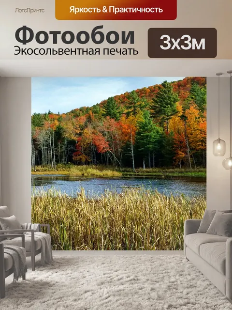 Фотообои Осень у пруда