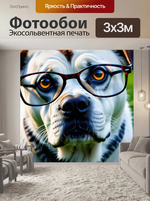 Фотообои зебра в очках