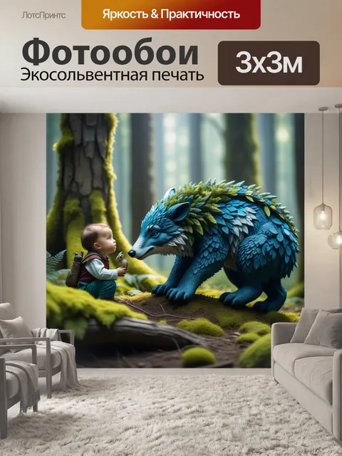 Фотообои новорожденный в лесу с волшебными существами