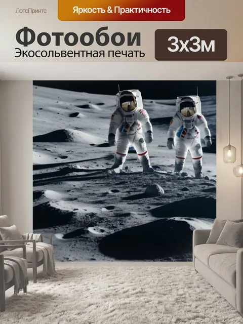 Фотообои астронавты отдыхая на луне