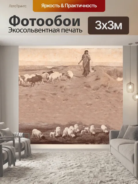 Фотообои Рэйчел наблюдает за овцами