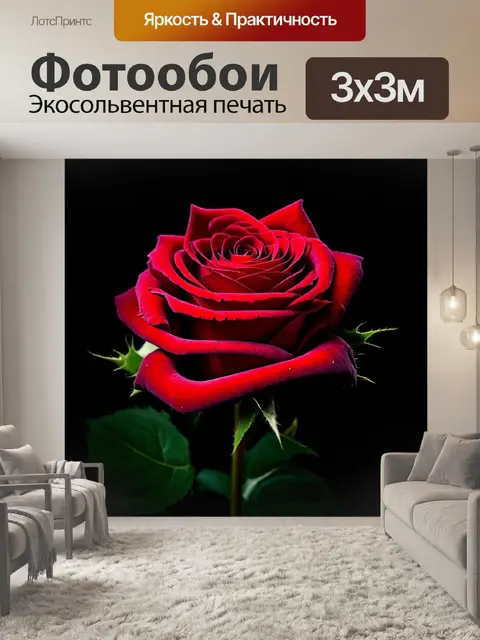 Фотообои розы в стиле нуар, с элементами старины и современности, создающими интересный контраст