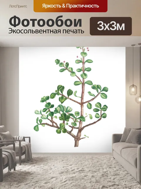 Фотообои Винтажная иллюстрация растений