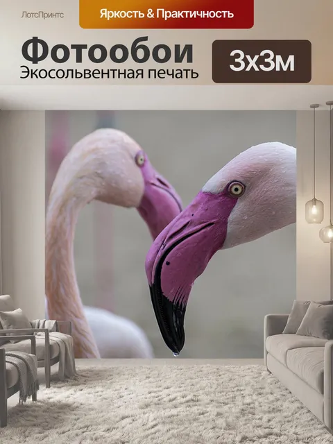 Фотообои Фламинго