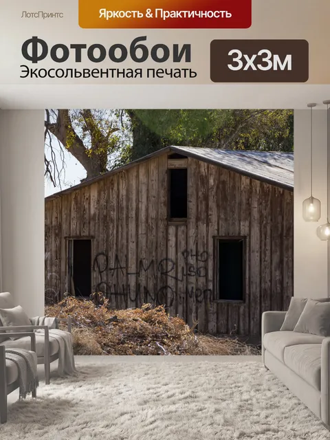 Фотообои граффити Гранж Хижина