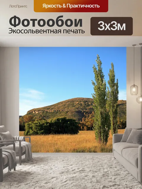 Фотообои две одинокие тополя