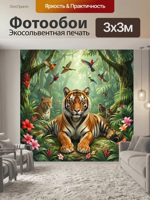 Фотообои Тропические хищники в джунглях