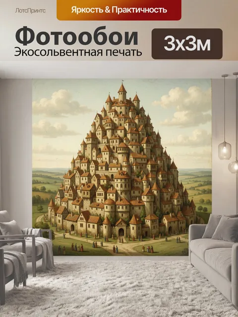 Фотообои Сказочный город на холме