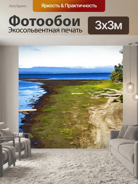Фотообои Бурный берег озера
