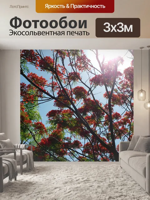 Фотообои цветущее дерево и голубое небо