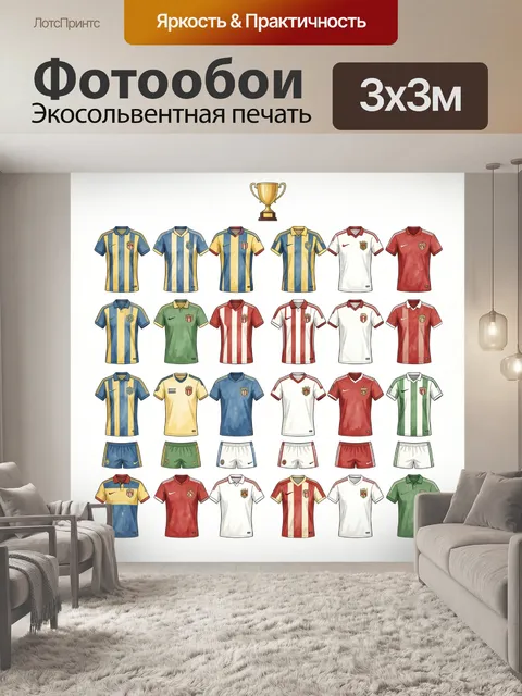 Фотообои Футбольная форма и кубок