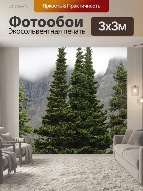 Фотообои Сосны в горах