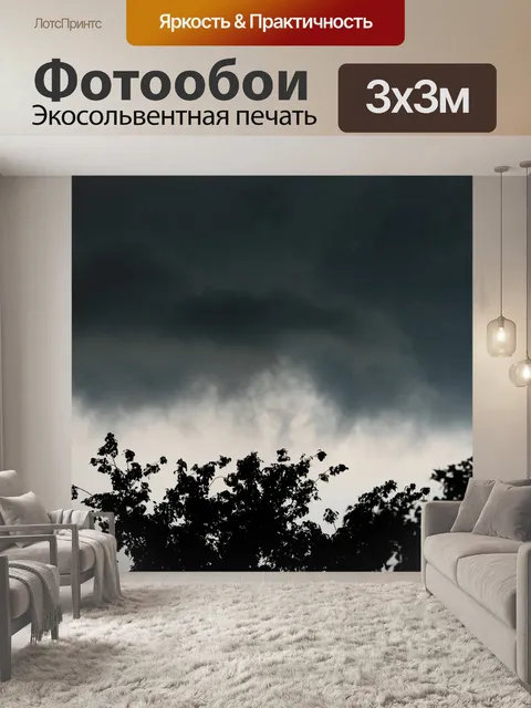 Фотообои черный буря небо