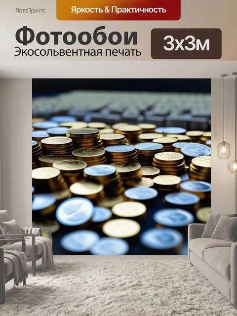 Фотообои символы богатства, истощающиеся в пустоте