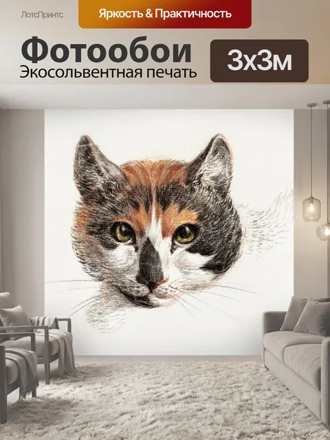 Фотообои Котенок милый винтаж