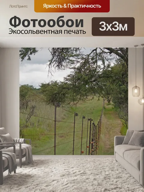 Фотообои обширное старое электрическое ограждение