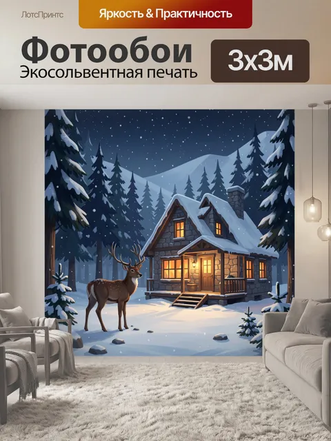 300 × 300 см · Экосольвентная печать