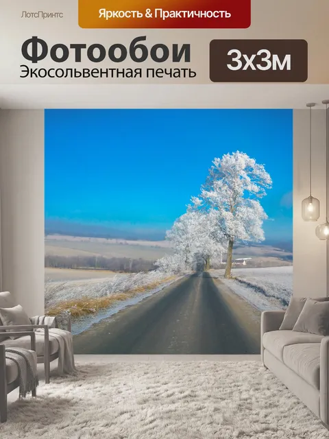 Фотообои Снеговые деревья