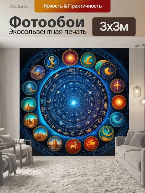 Фотообои знаки зодиака в круге