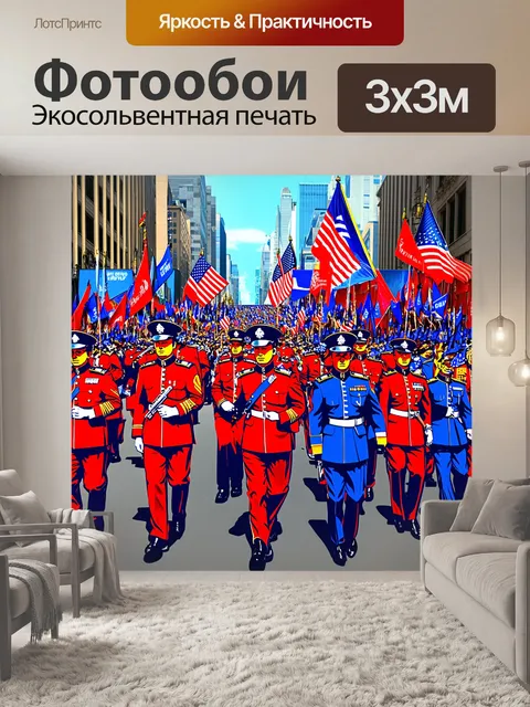 Фотообои динамичная сцена уличного парада