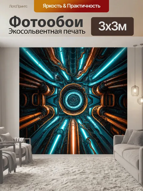 Фотообои абстракция в стиле дизельпанк с органичными формами