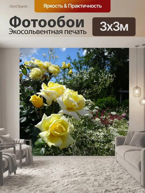 Фотообои Желтые розы