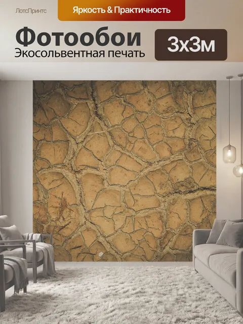 Фотообои Сухая трещина почвы