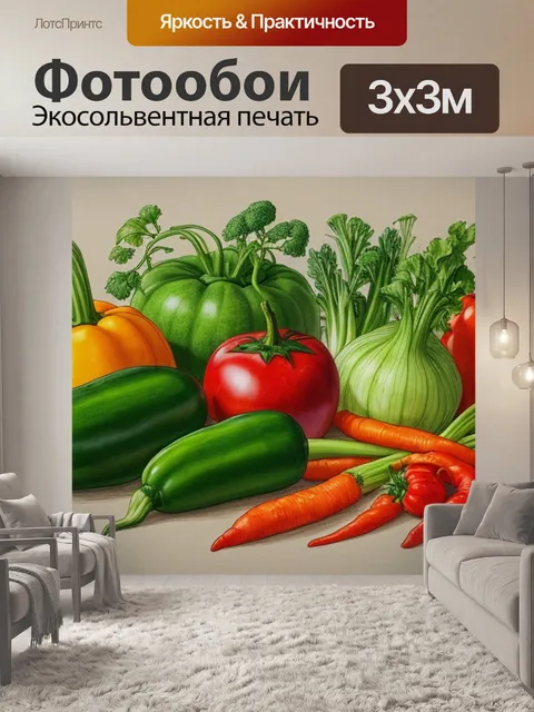 Фотообои натюрморт с овощами рисунки