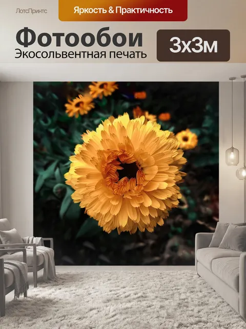 Фотообои Желтые цветы