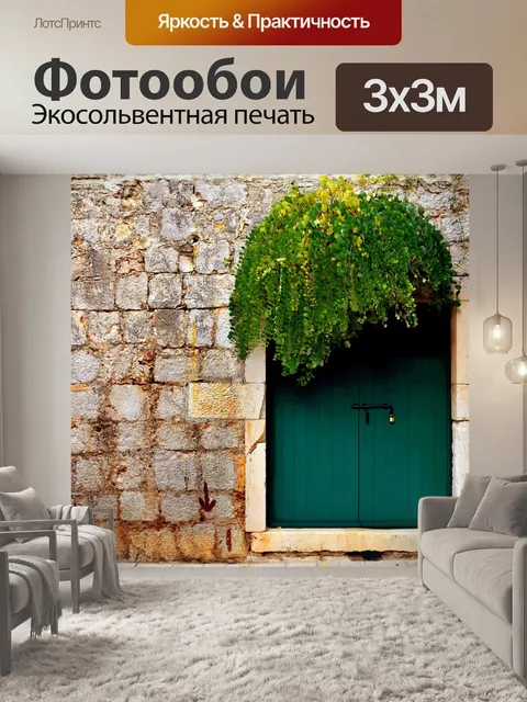 Фотообои Зеленая дверь