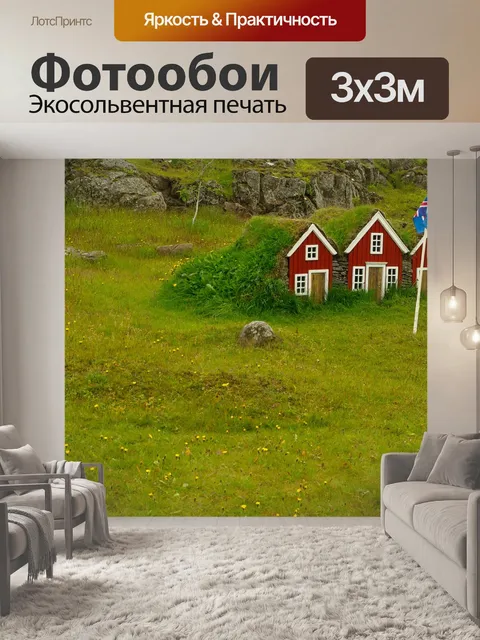 Фотообои Травяные крыши
