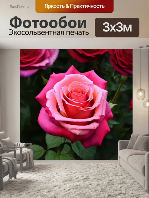 Фотообои розы в стиле плоский, разнообразие оттенков роз и фонов с акцентом на текстуры