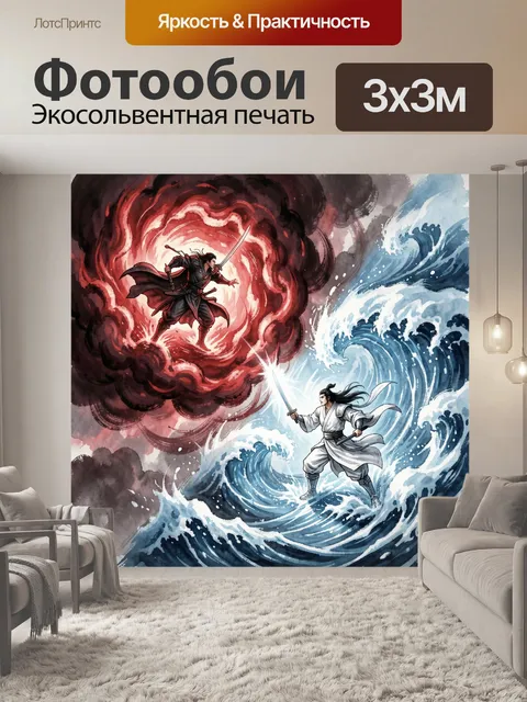 Фотообои Самураи огня и воды