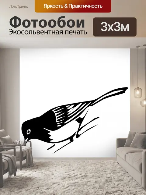 Фотообои Черная птица