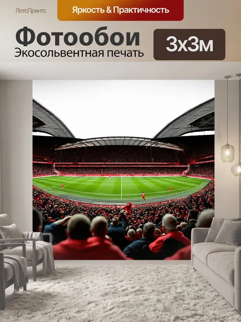 Фотообои панорамный вид на стадион энфилд