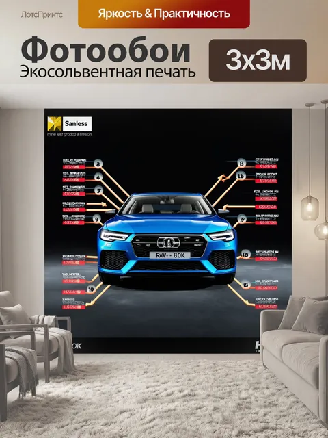 Фотообои машина в стиле инфографический рисунок с указанием временных интервалов для различных этапов производства