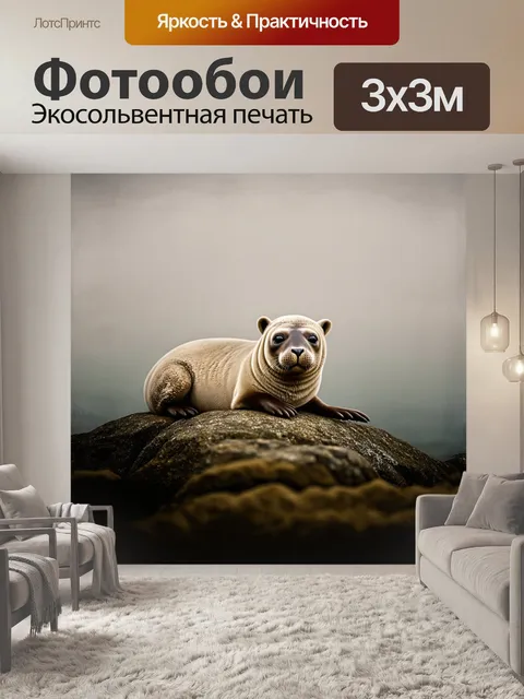 Фотообои **тюлень морской теленок