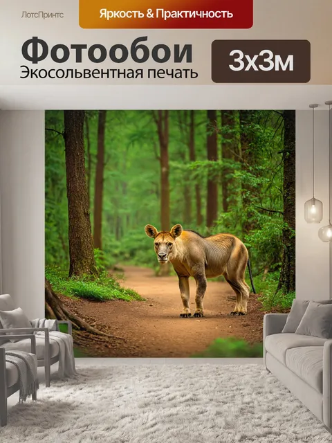 Фотообои варварский лес с дикими животными, охота за ощущениями в природе