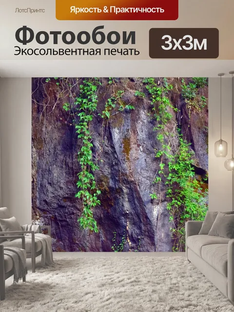 Фотообои Скала и растительность