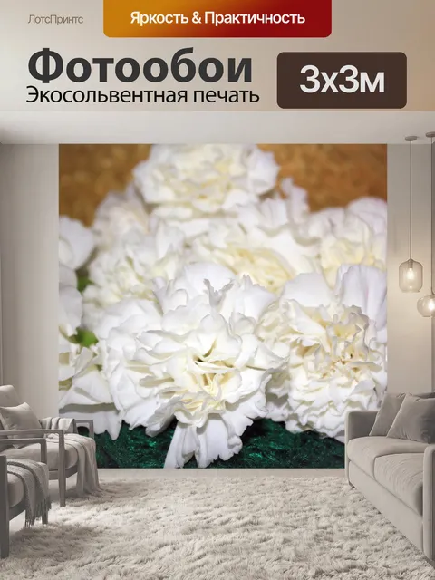 Фотообои Белые цветы Фон 2