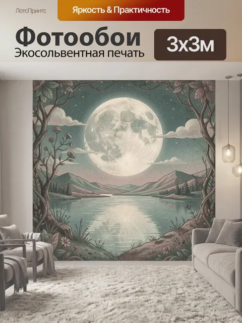 Фотообои Лунная долина с озером