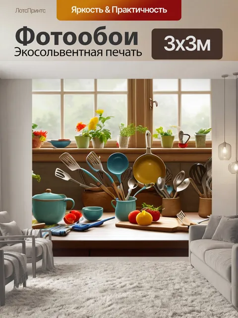 Фотообои натюрморт с предметами кухонной утвари