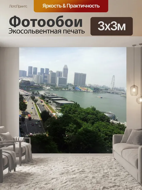 Фотообои Сингапур видом на город