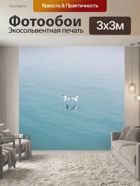 Фотообои Чайки над спокойной водой