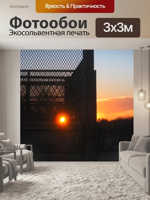 Фотообои Солнце сквозь сетку
