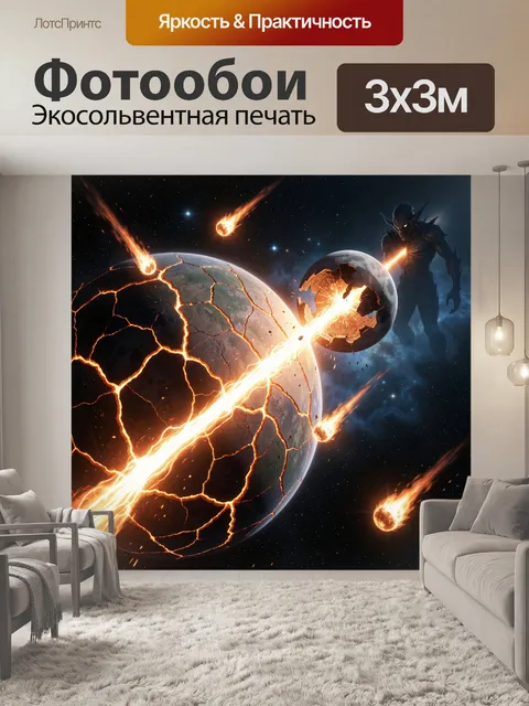 Фотообои Разрушение планеты в космосе
