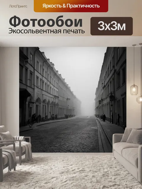 Фотообои городская жизнь санкт-петербурга на фоне утреннего тумана