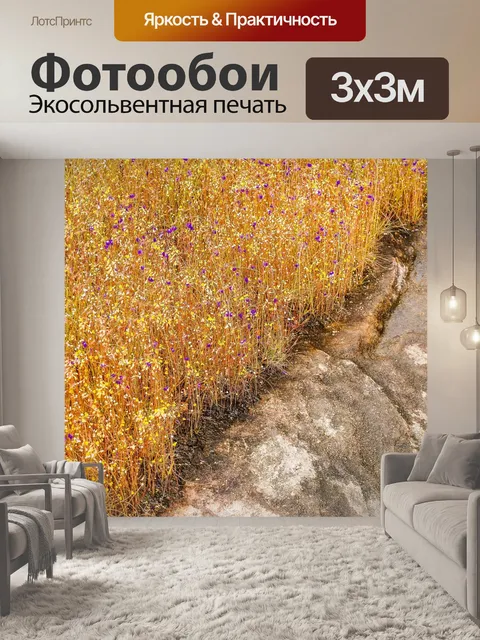 Фотообои Трава цветочное поле