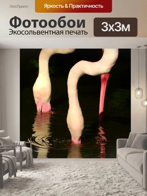 Фотообои Фламинго розовый