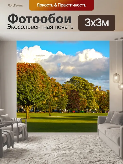 Фотообои красочная осень в парке